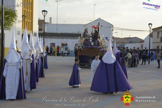 Procesion de la pasion de cristo en Manzanares 2017